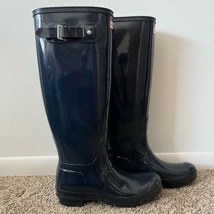 Hunter rain boots - navy - women - size 8